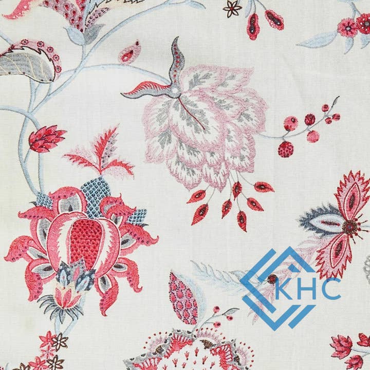 KHC - Venta al por mayor Cortinas - Cortina Floral Rosa de Algodón 100% Hecha a Mano en India4