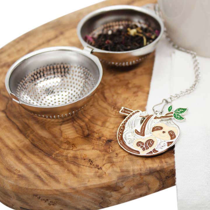 Infusore per tè a foglia sfusa, Sfera di ciondolo a forma di bradipo per la vendita all'ingrosso da parte di The Traveling Teapot