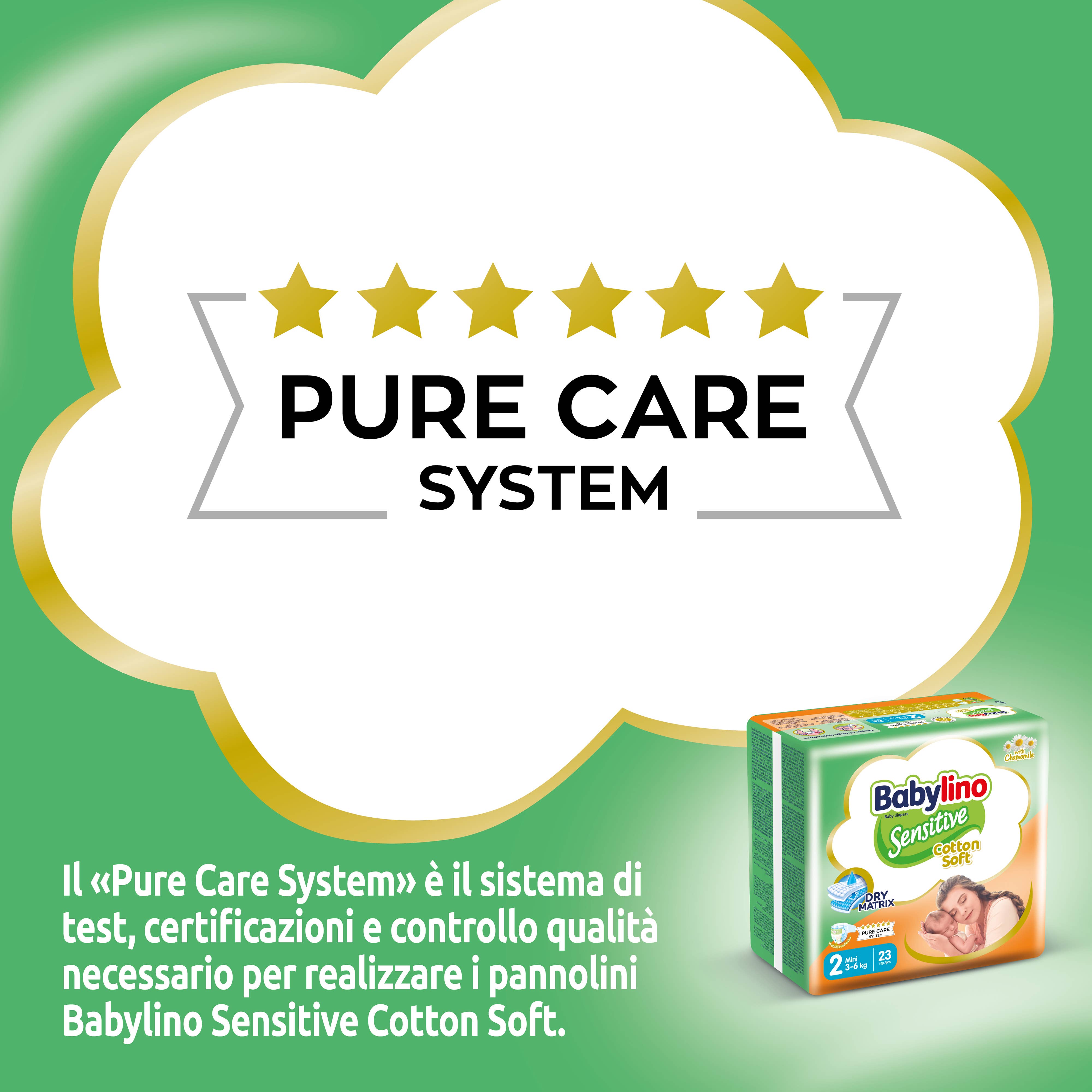 Babylino - Wholesale Diaper (Non-Cloth) - Baby - Babylino Sensitive Cotton Soft, Diapers Size 2, 64 Units5