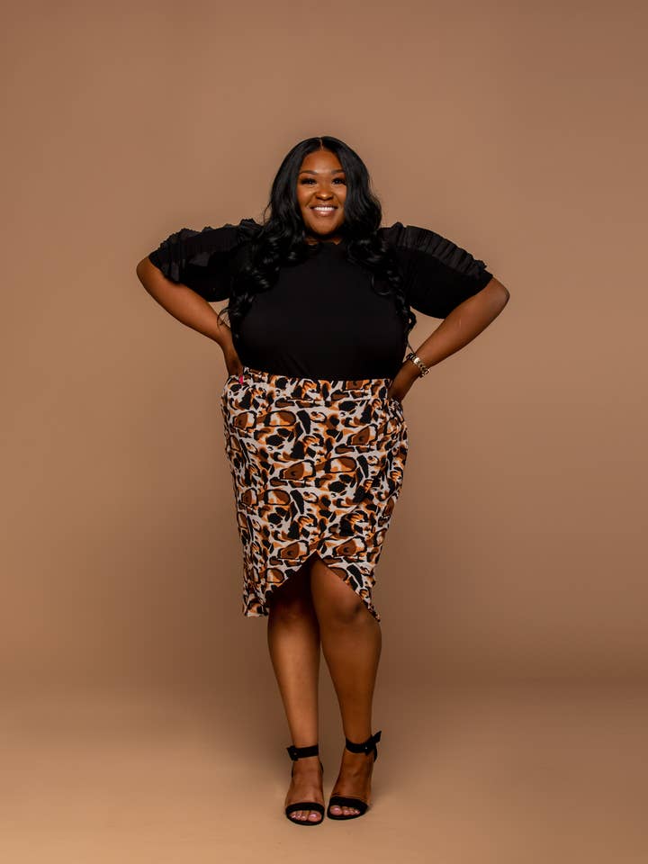 Leopard Tulip Skirt for wholesale by Liv & Kiss