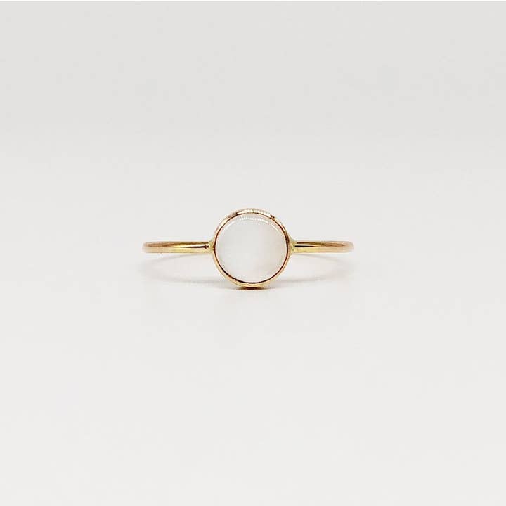 Mother Of Pearl Ring | 14kt Gold Filled Ring for wholesale by From Brooklyn With Love