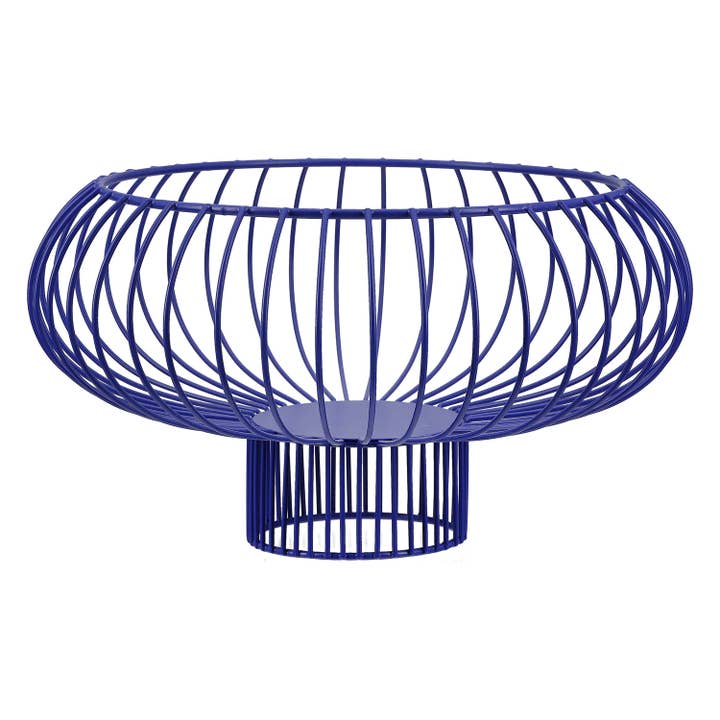 Böjskål, blå h.15 cm för wholesale av Gilde Handwerk Macrander GmbH & Co. KG