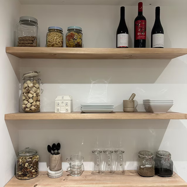 Steel Wood Avenue - Wholesale Wall Mounted Shelf - Rustic Extra Deep Floating Shelf with Hidden Brackets - 44cm x 3.4cm2