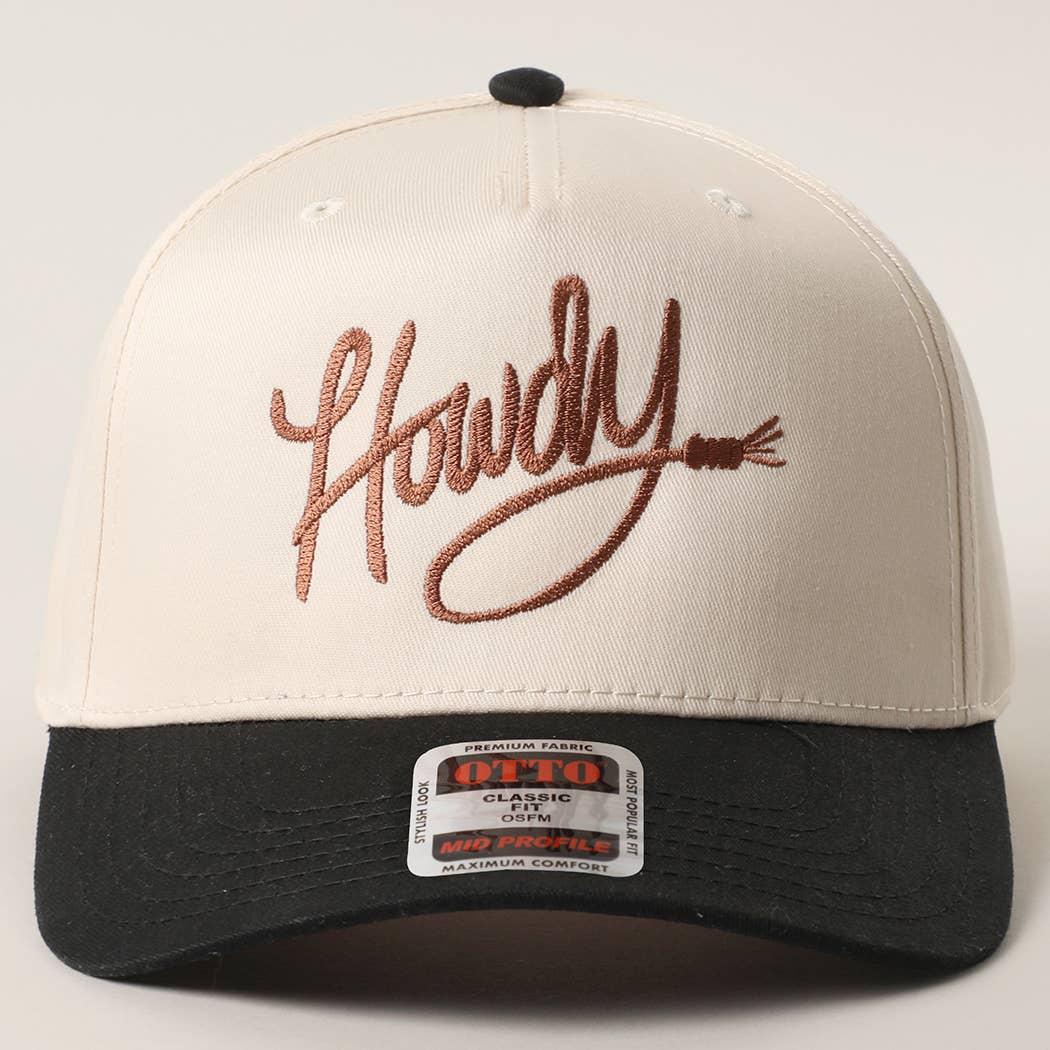 Fashion City - Wholesale Trucker Hat - Unisex - Howdy Embroidered Classic Two-Tone Trucker Hat 0
