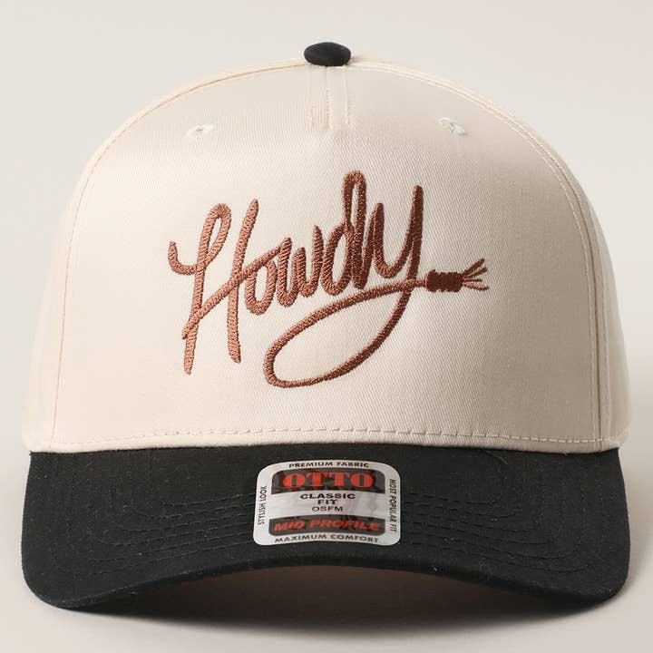 Fashion City - Wholesale Trucker Hat - Unisex - Howdy Embroidered Classic Two-Tone Trucker Hat