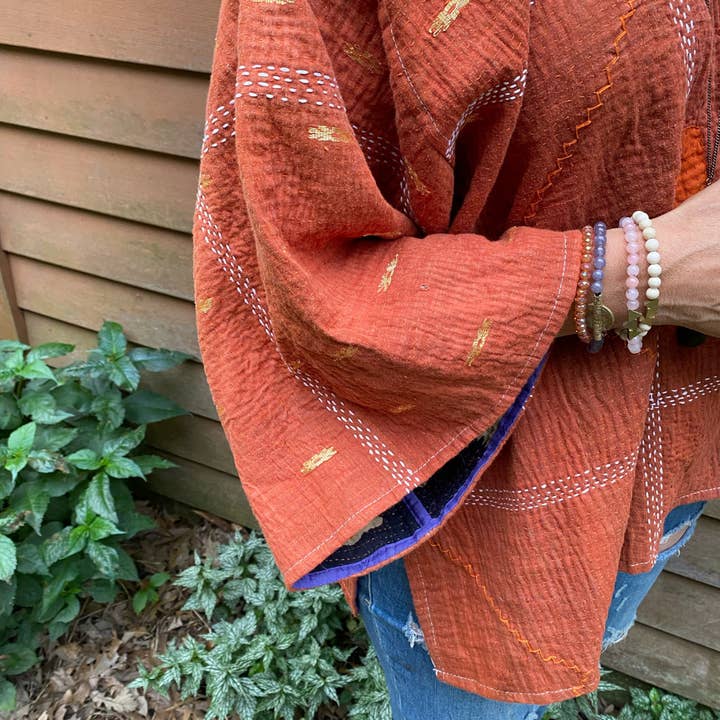Seeds - Wholesale T-Shirt - Women's - Kantha Shirt | Made From Recycled Cotton Kanthas One Size