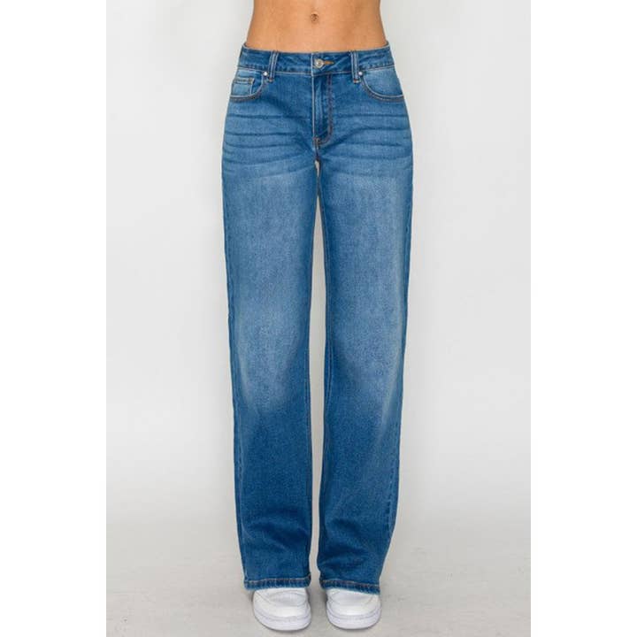 UP CLOTHING - Wholesale Jeans - Women's - LOW RISE BASIC 22 INCH WIDE LEG JEAN1