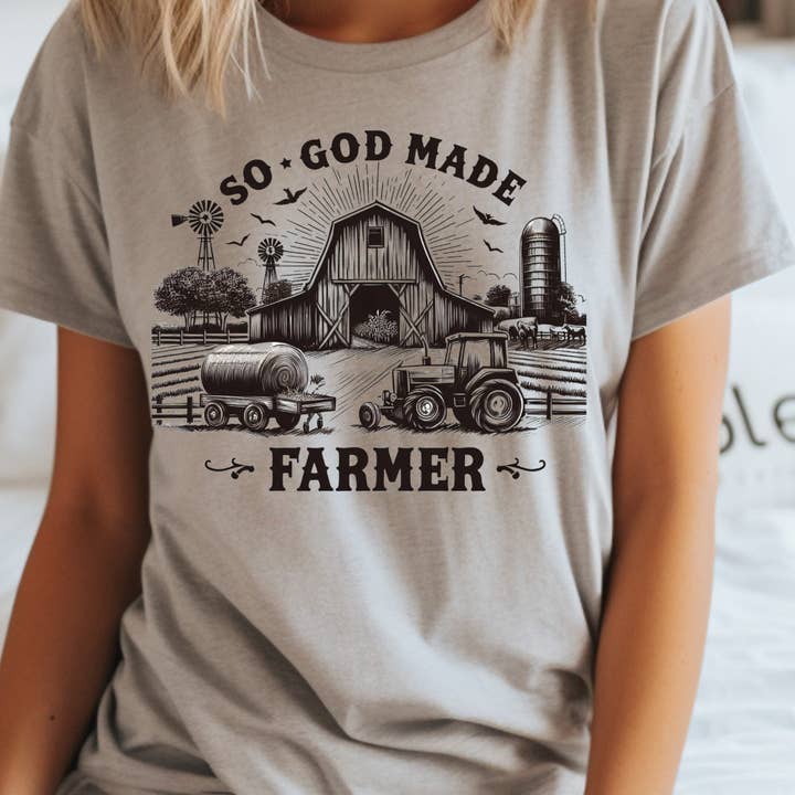 Alors Dieu a créé un T-shirt Fermier pour la vente par Kiki's Boutique