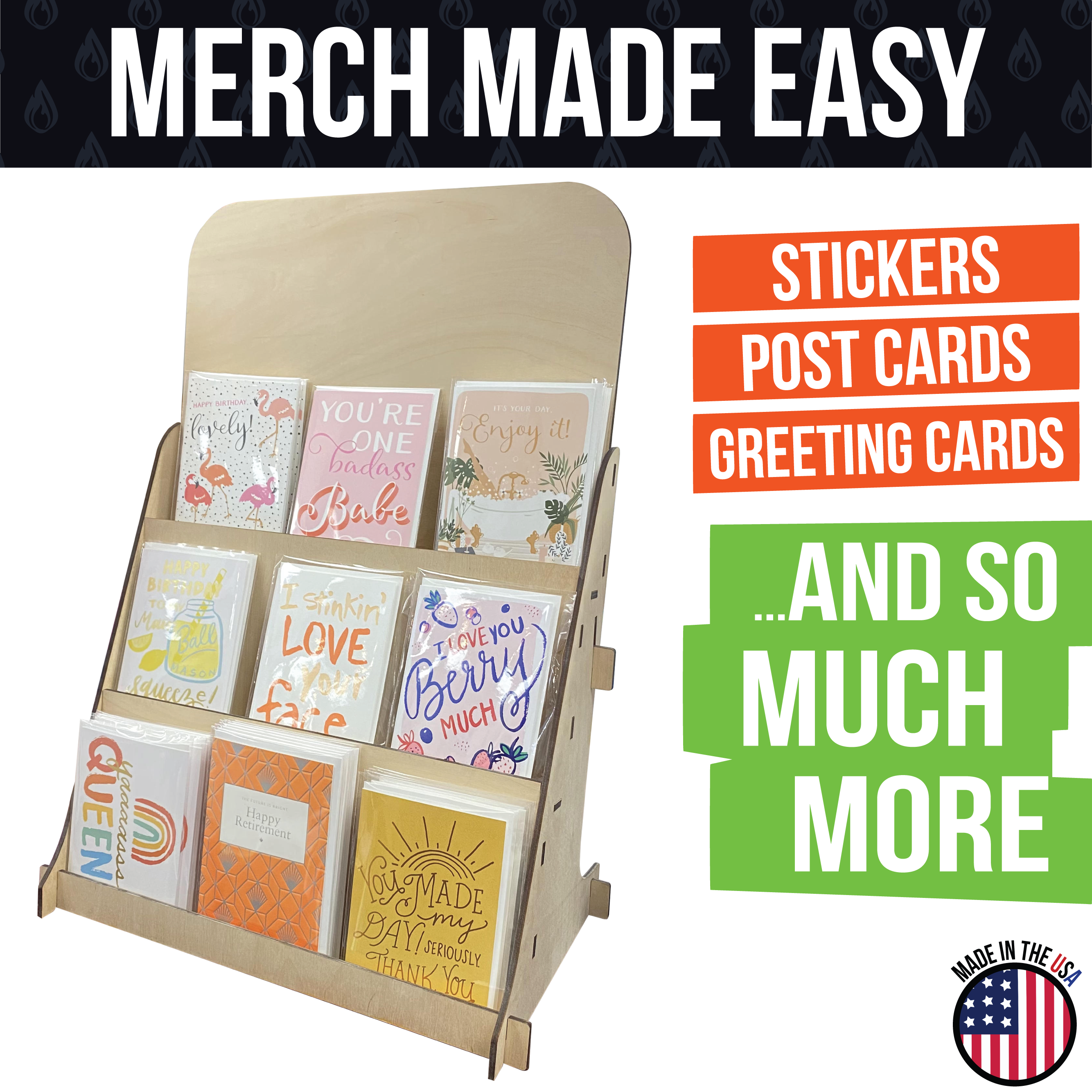 Torched Displays - Wholesale Retailer Display - Paper & Novelty - 3 Tier Stationary Greeting Card Display6