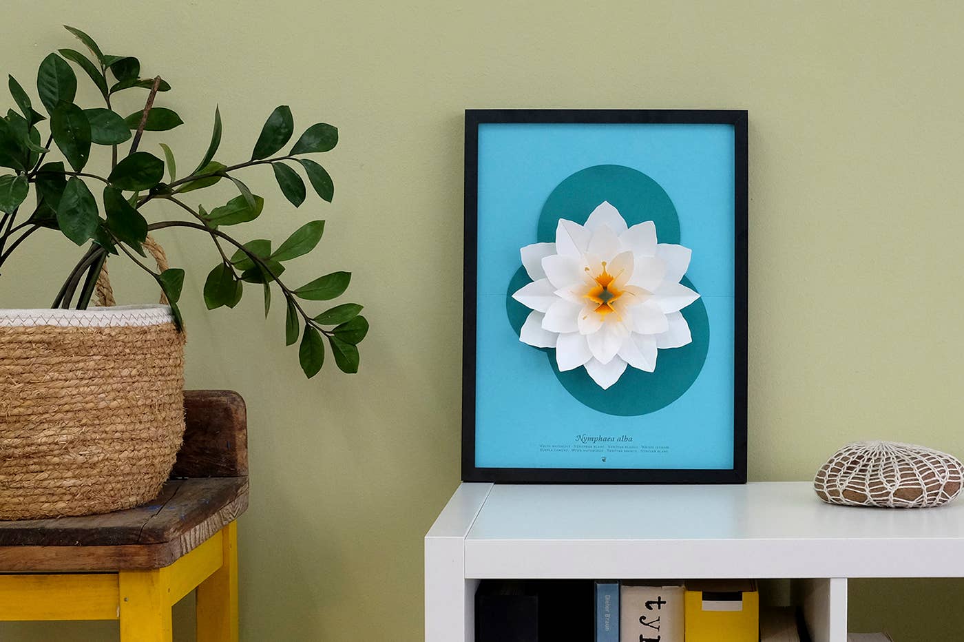 Today is Art Day - Vente Kit de bricolage - Figurine pop-up 3D en forme de fleur et nénuphar blanc par Plego6