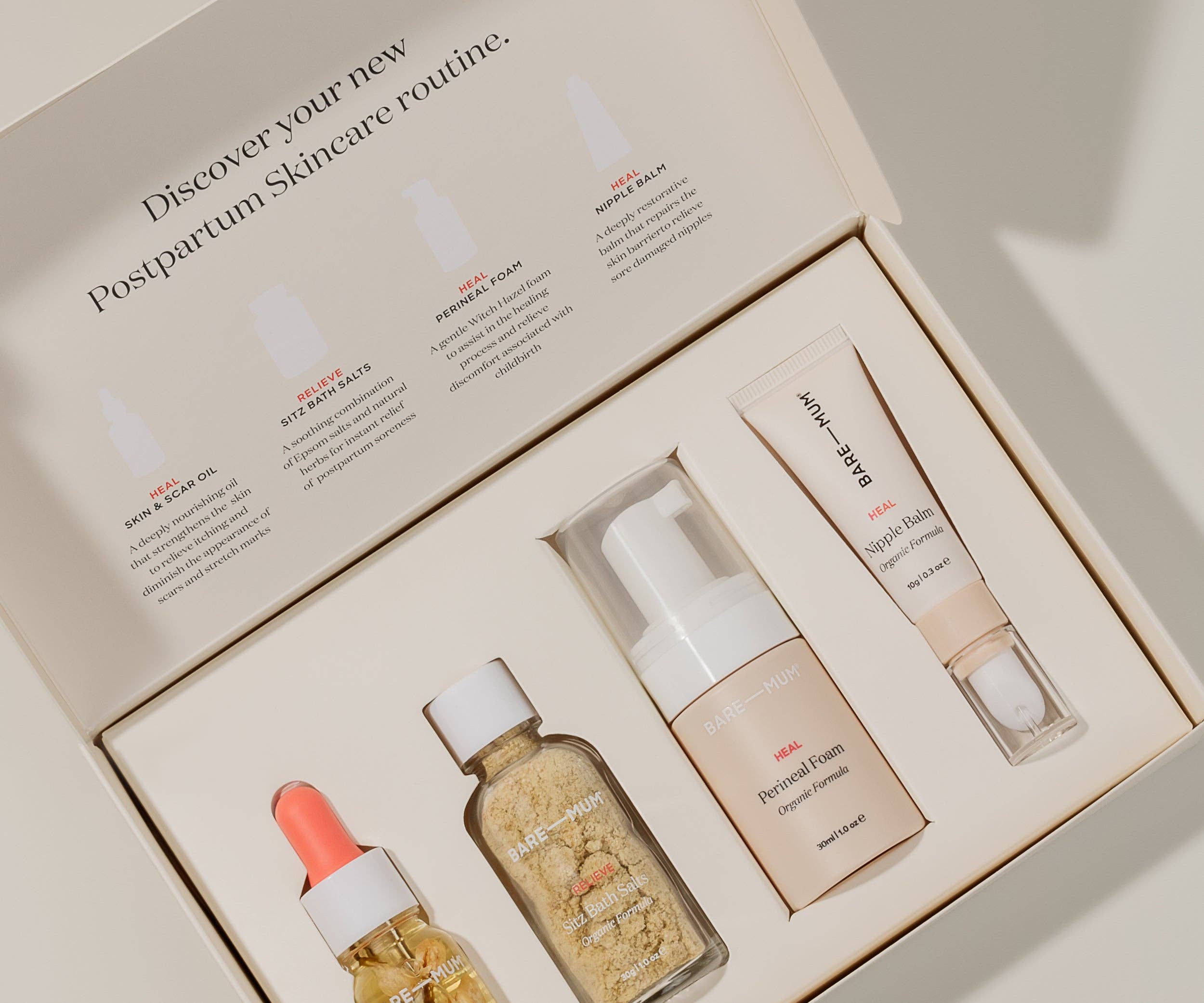 Bare Mum - Wholesale New mom gift box/set - Postpartum Skincare Discovery Set1