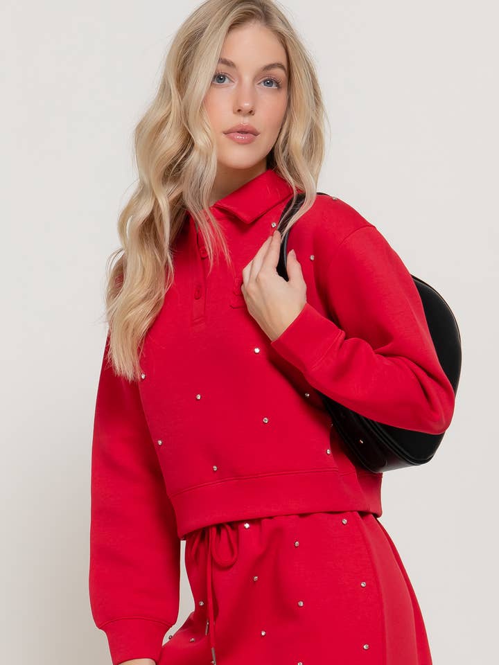 Langarmshirt mit verziertem Scuba-Polokragen für den Großhandel von Active Basic | Active USA