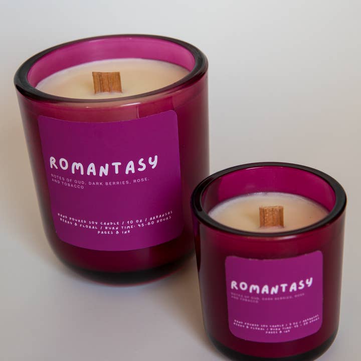 Pages and Ink - Wholesale Jar/Filled Candle - Romantasy: Berries & Tobacco Candle8