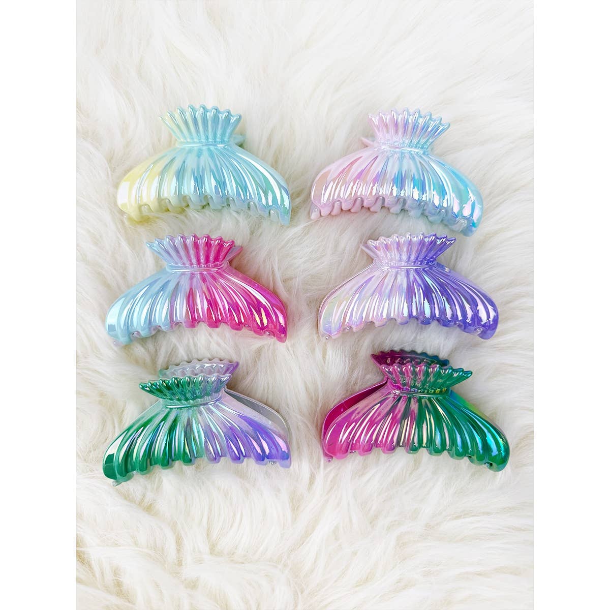 MIX COLOR Mermaids Favorite Shell Hair Claws Clips for wholesale on Faire1