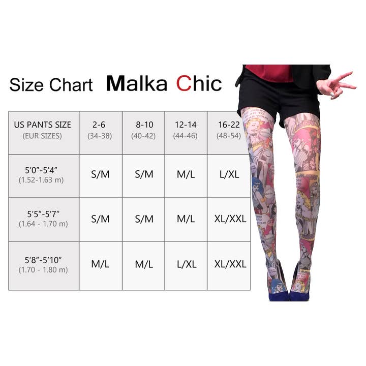 Malka Chic - Wholesale Tights - Women's - Blue plaid patterned opaque tights for women