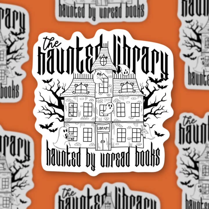 Die verfluchte Bibliothek, verflucht von ungelesenen Büchern Aufkleber für den Großhandel von Sage and Virgo