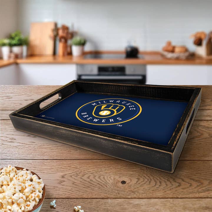 Brightline MLB Milwaukee Brewers Logo Serveringsbakke for engroshandel hos Fan Creations