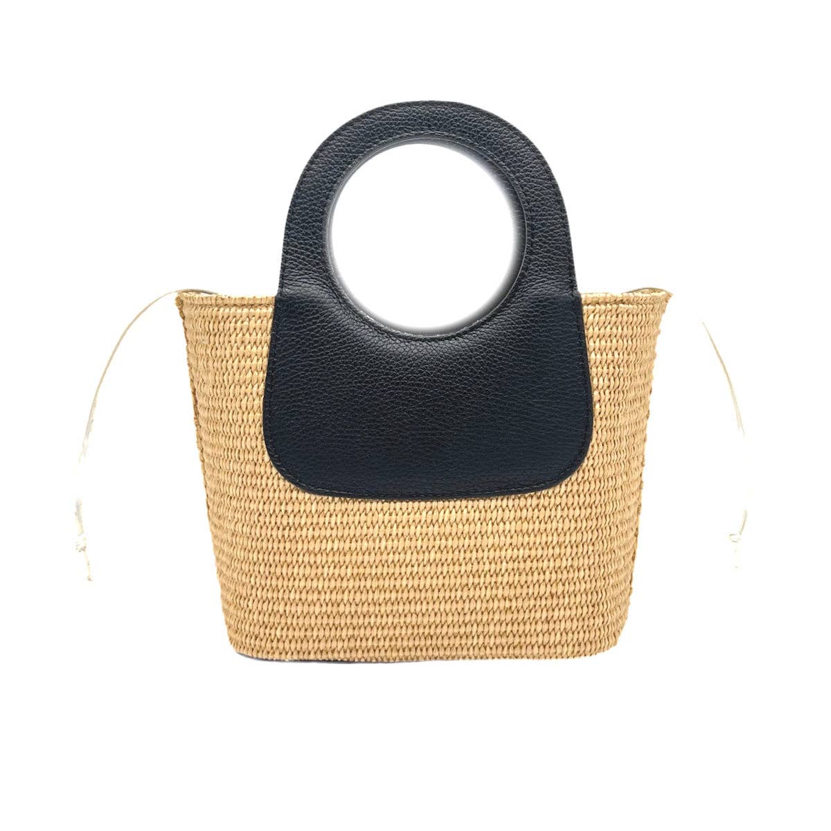 Suie Valentini srl - Wholesale Beach Bag - Summer collection, raffia and genuine leather handbag, Made in Italy, art. 1125944