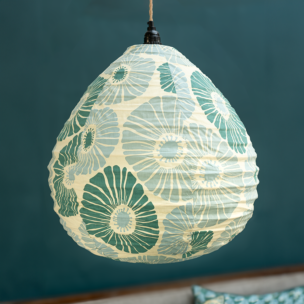 Balizen Direct from Bali - Wholesale Lamp Shade - Bulb Pendant Lampshade | Retro Flowers Moss2
