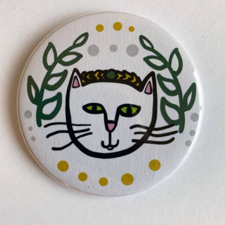 Made by Nilina – Engroshandel Kompaktspejl – Fancy kat lomme spejl - 2,25 inches5