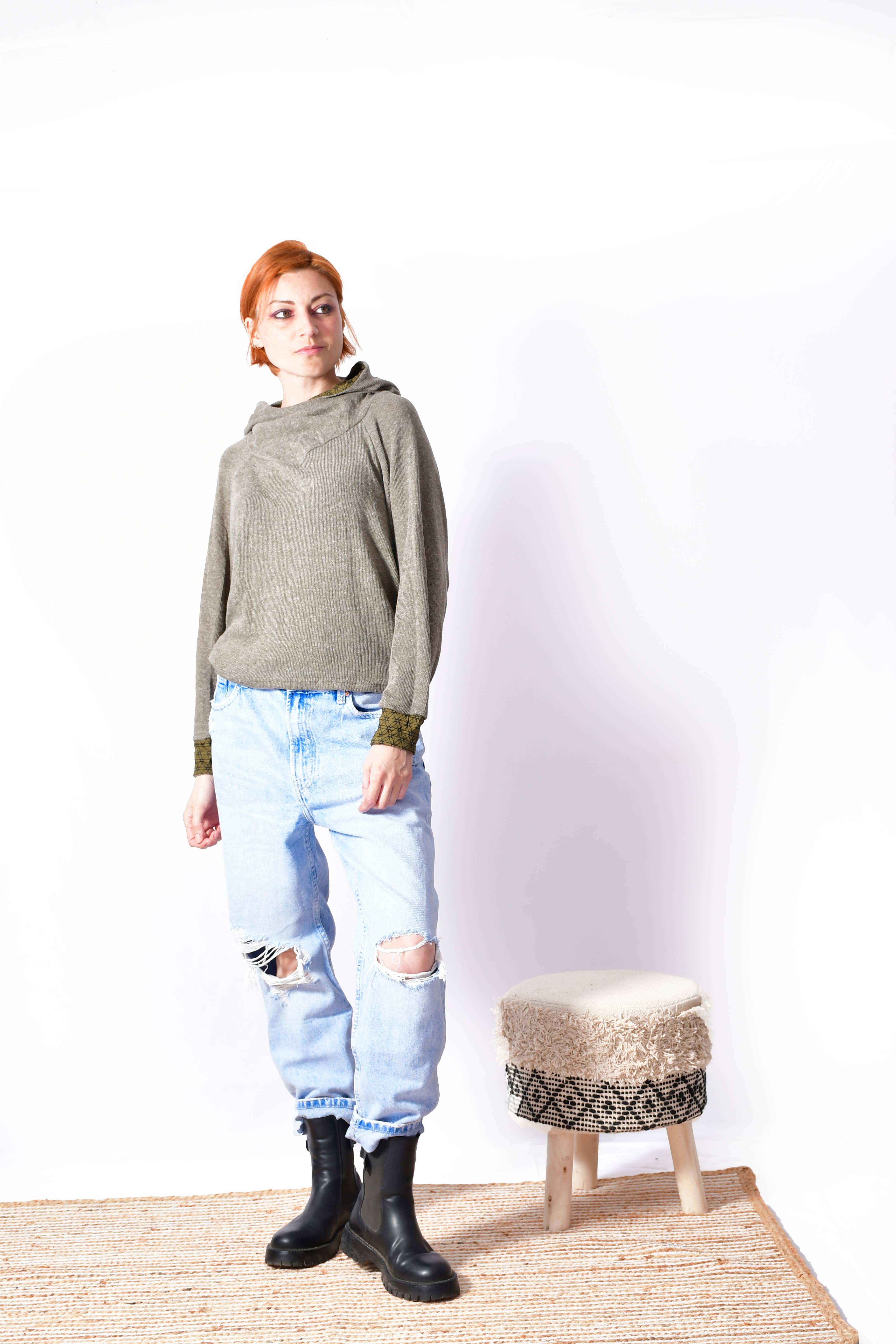 Humanity Centred Designs - Vente Sweat-shirt – femme - Sweatshirt d'hiver doux en tricot SoftKnit Cozy _J 167