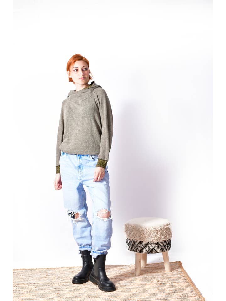 Humanity Centred Designs - Vente Sweat-shirt – femme - Sweatshirt d'hiver doux en tricot SoftKnit Cozy _J 167