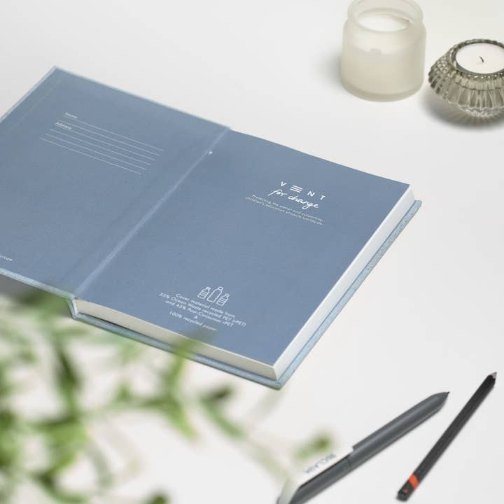 VENT for Change USA - Wholesale Notebook - Notebook A5 Recycled Ocean Waste - Ocean Blue