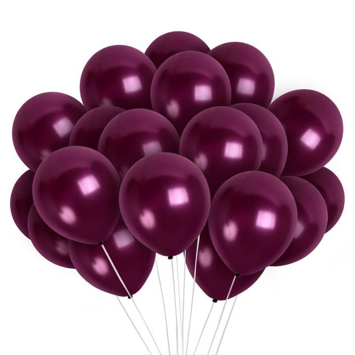Pearl Plum Purple Balloons - 12 Inch Latex Balloons for wholesale by Treasures Gifted