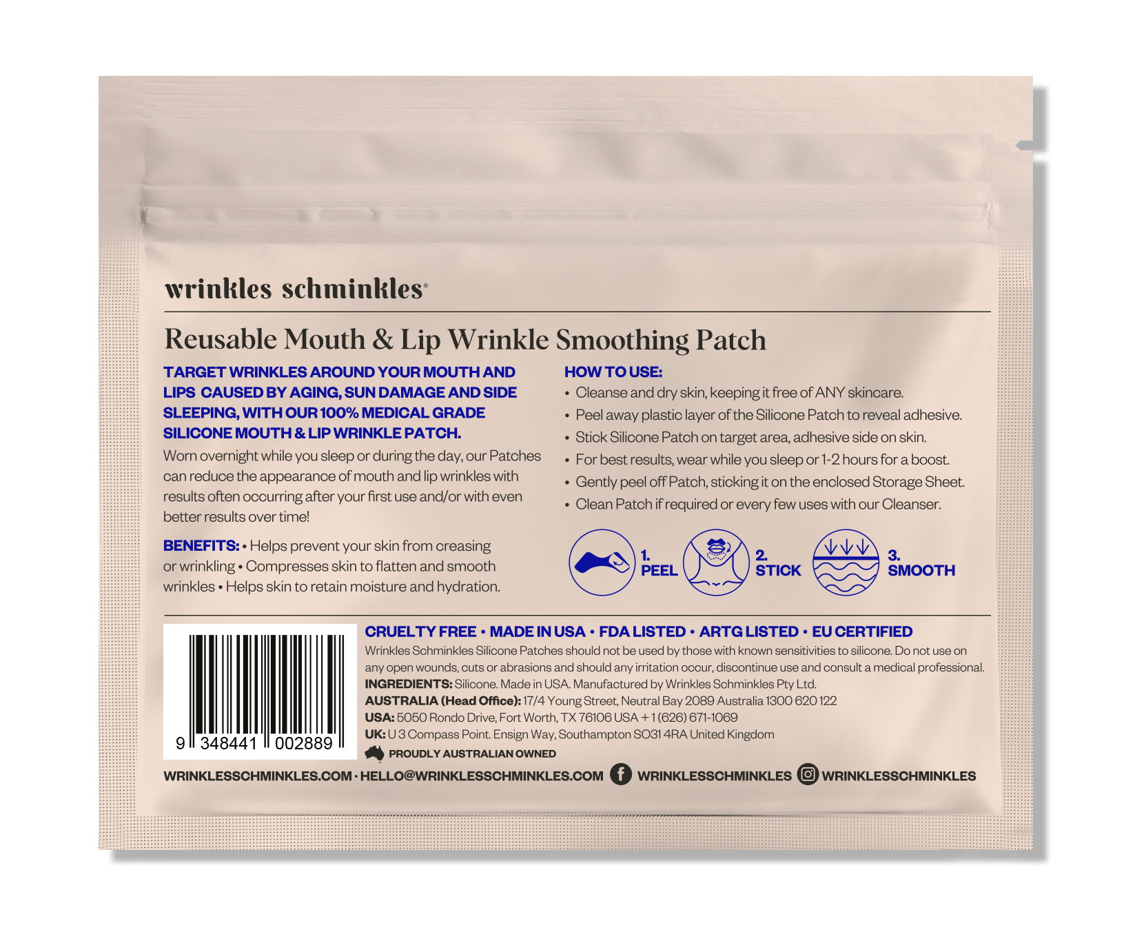 Abundance Naturally Ltd. - Wholesale Lip Treatment/Mask - Wrinkles Schminkles | Mouth & Lip Wrinkle Patch1