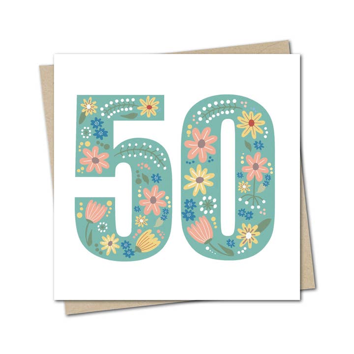 Fyrkantigt ålderskort - 50 för wholesale av Duckduckle Design