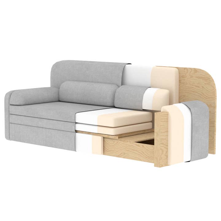 ReForm Creative Home - Wholesale Sofa - Elioss 3 Seater Storage Sleeper Sofa - Fudge Brown4