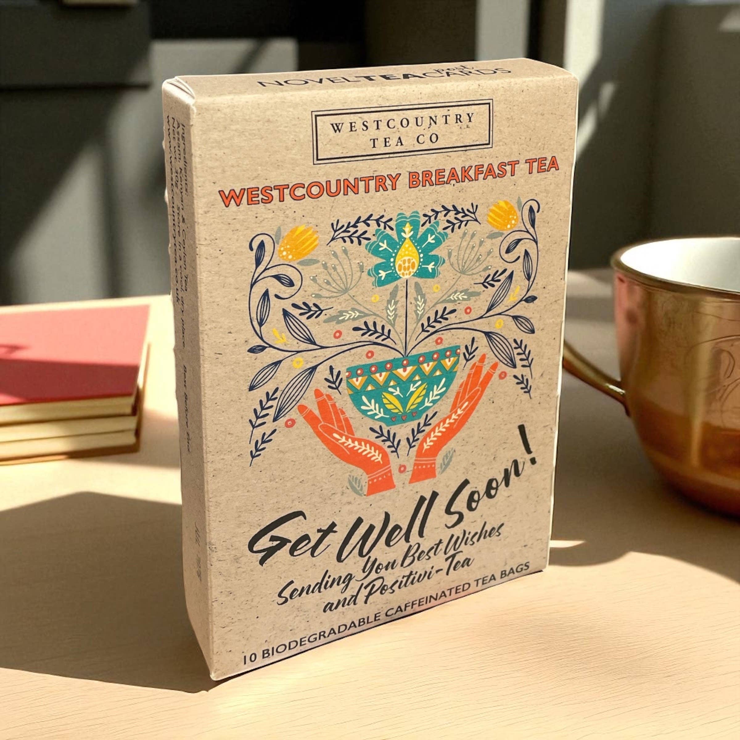 Westcountry Tea Co. – wholesale Tea bags – Westcountry Breakfast Tea Get Well Soon novelTEAcard Gift0
