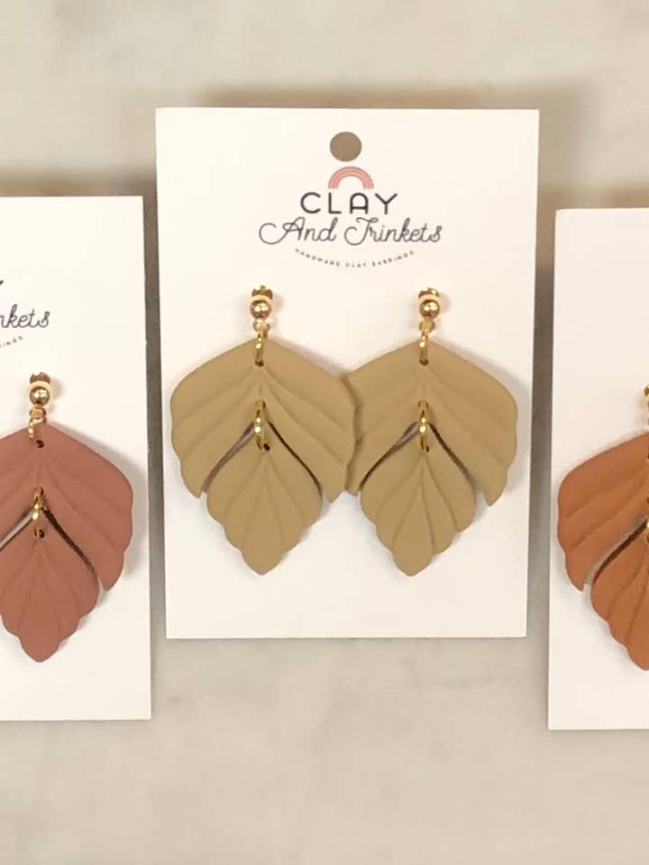 Hanna Warm Tones/ Dangle Earrings for wholesale by Clay and Trinkets