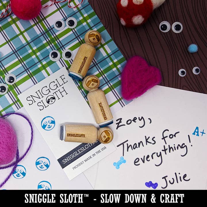 Sniggle Sloth - Wholesale Rubber/Decorative Stamp - Lobster Solid Rubber Stamp for Stamping Crafting Planners
