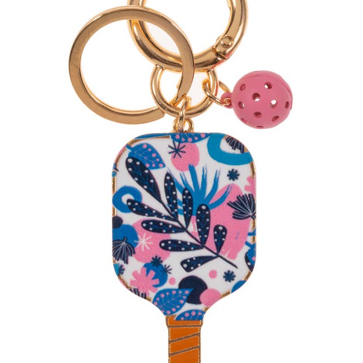 Designature New York - Wholesale Keychain - Women's - Sports Pickleball Shaped Print And Enamel Keychain