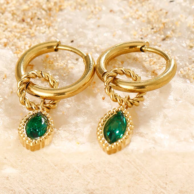 Kapyco - Wholesale Huggie Earrings - stainless steel earrings - BO1002400