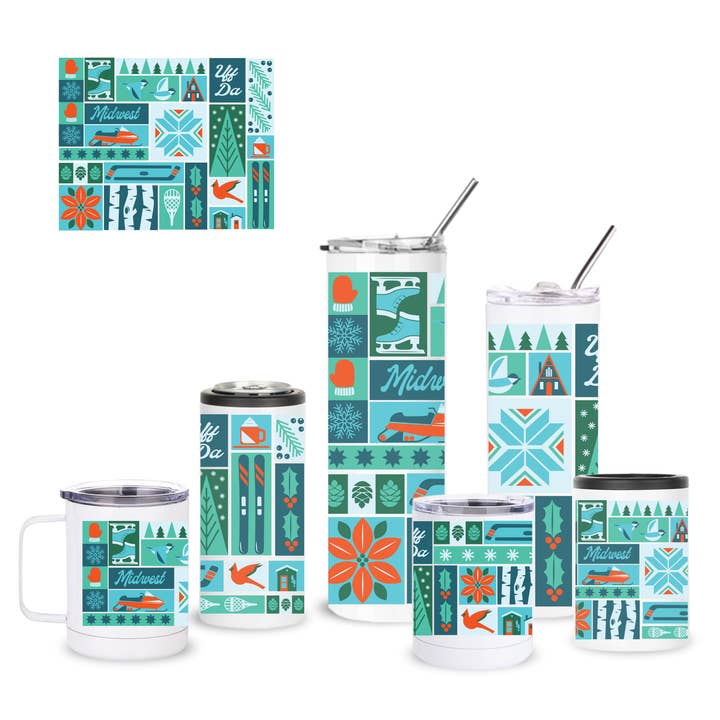 Vinterkvadratscener Isolerad Dryckesvara för wholesale av Creative Compass