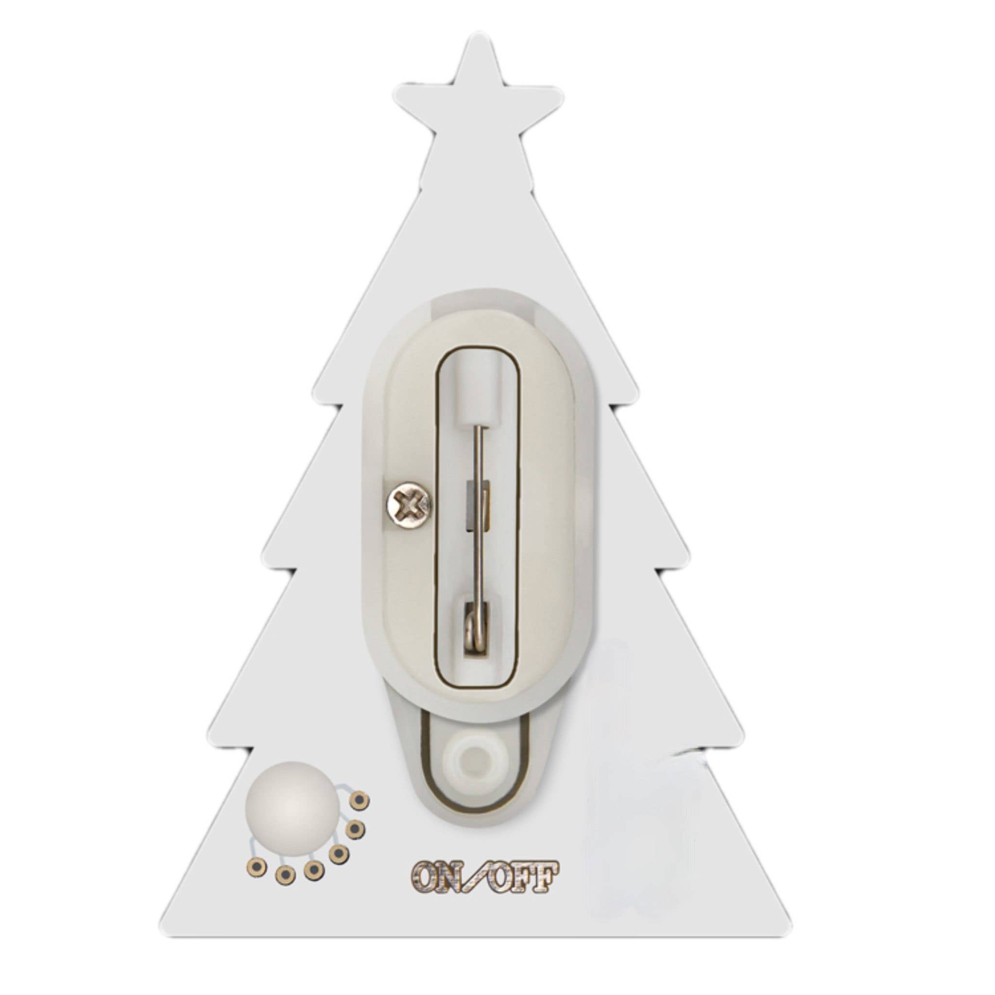 Blinkee.com, LLC - Wholesale Lapel Pin/Button - Holiday Christmas Tree Lapel Pin Flashing Blinky Body Light1