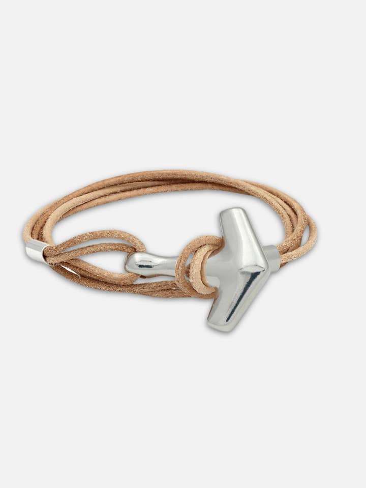 Arch Bracelet - Silver & Duo Double Brown for wholesale by Freya & Thor of Sweden