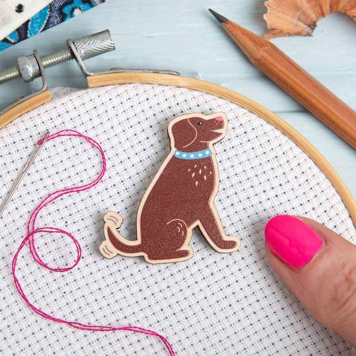 Dog Needle Minder | Gift for Crafters for wholesale by Hawthorn Handmade (US Duties Paid)