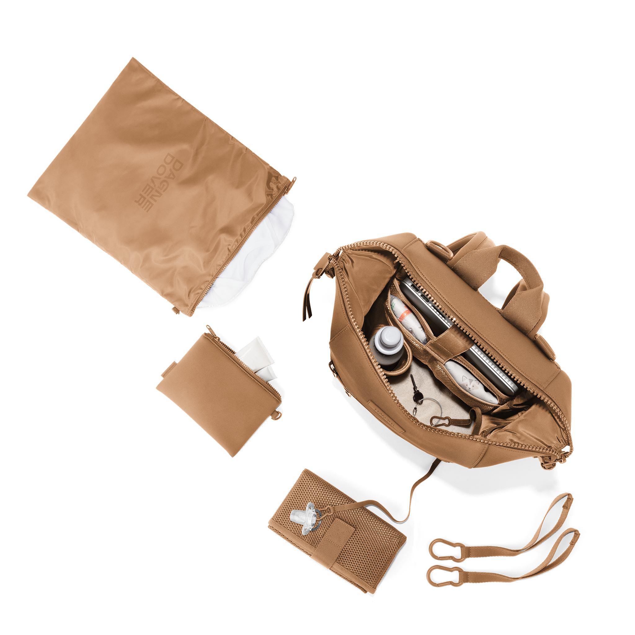 Dagne Dover - Wholesale Diaper Bag - Baby - Indi Diaper Backpack in Camel, Medium2