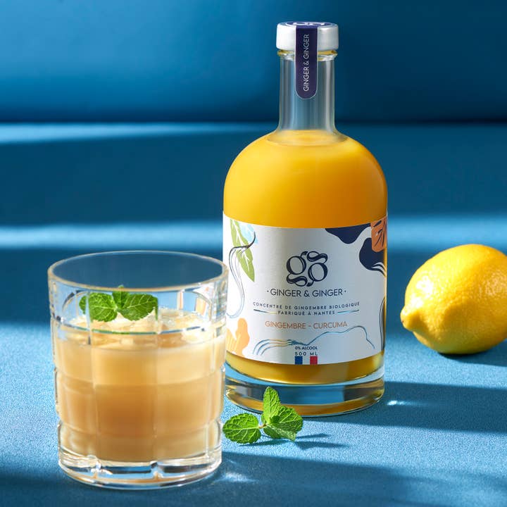 Ginger&Ginger – wholesale Non-alcoholic aperitif/mocktail – Organic concentrated ginger juice 500ML - Alcohol-free