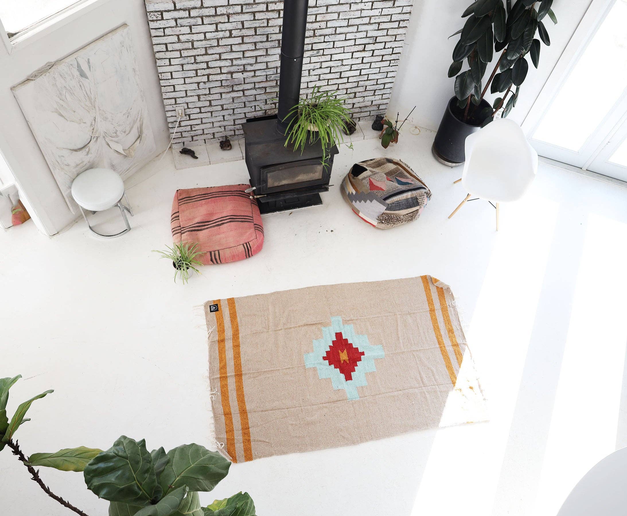 Tribe and True - Wholesale Decoratiedeken - Taos Two (Mesa- Aqua) // Handgeweven Deken2