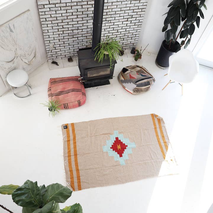 Tribe and True - Wholesale Throw Blanket - Taos Two (Mesa- Aqua) // Handwoven Blanket2