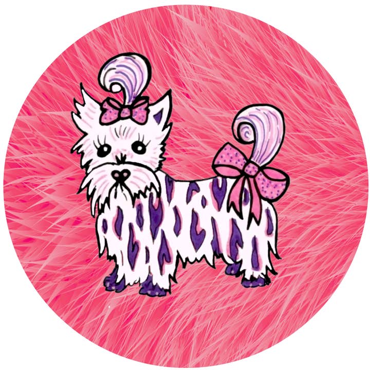 FunkyAdi - Wholesale Compact Mirror - Dog Print Round Magnets12