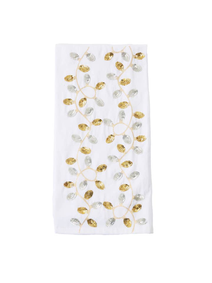 Tea Towel | Embellished Gold Lights for wholesale by Mary Square