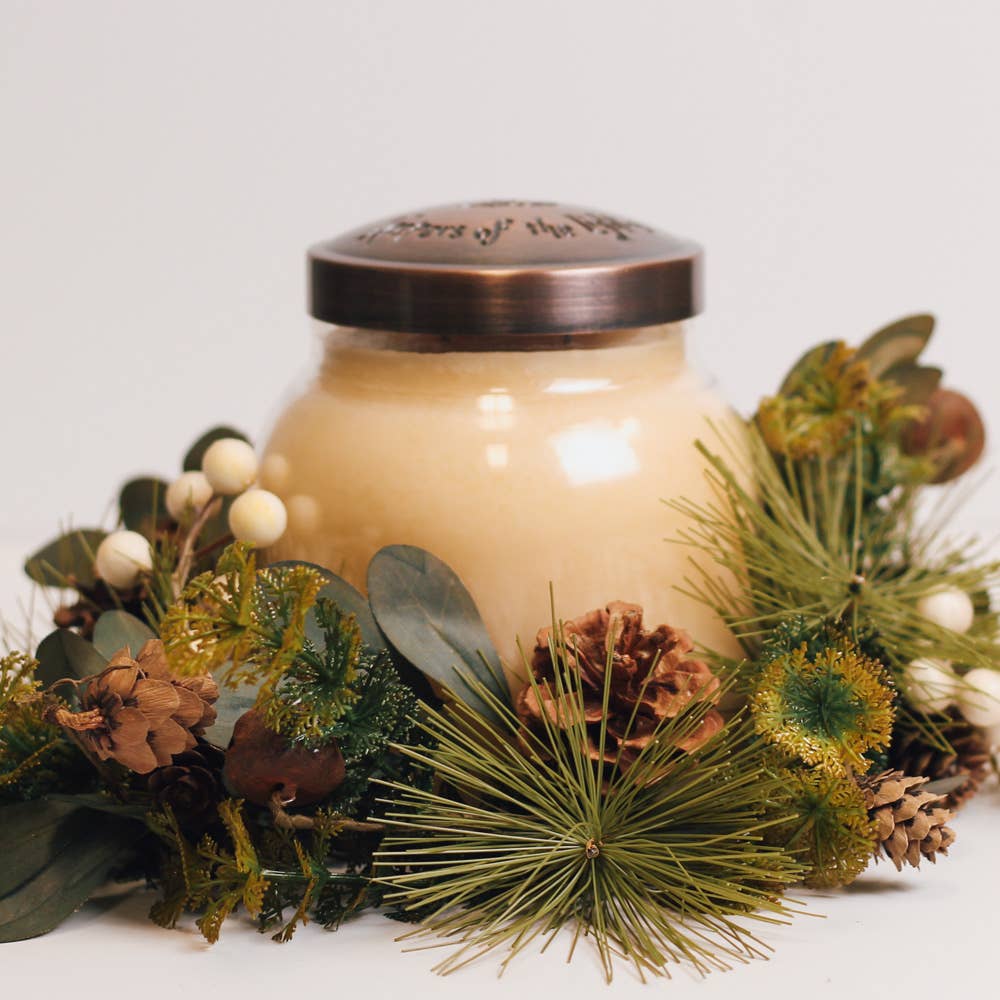 A Cheerful Giver – wholesale Ljushållare – Pärla & jordnära Eukalyptus Ljusring1