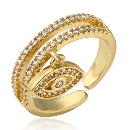 Evil Eye Charm Ring for wholesale by Curated By Suarez