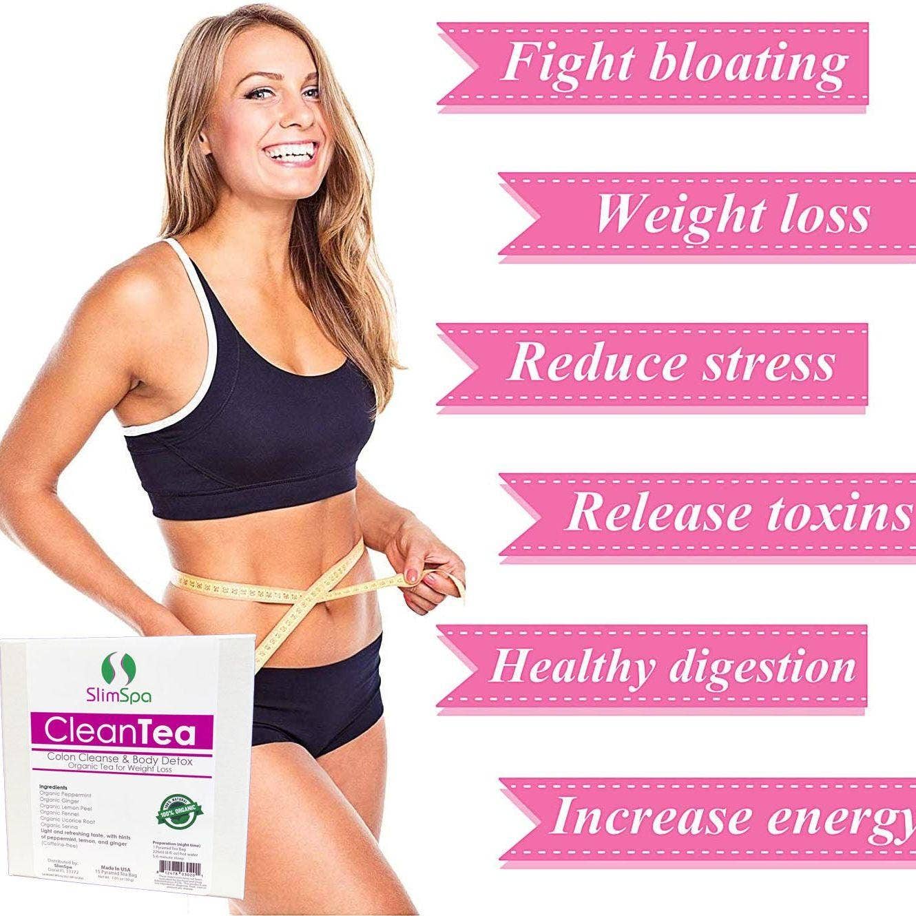 SlimSpa The Body Care Specialists - Wholesale Health/Detox Tea - CleanTea Colon Cleanse & Body Detox Organic Tea for Weight Loss (30 Tea Bags)2