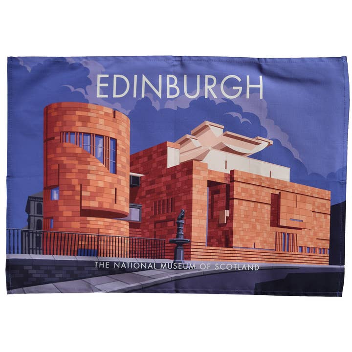 Edinburgh — Geschirrtuch des Nationalmuseums von Schottland für den Großhandel von Town Towels